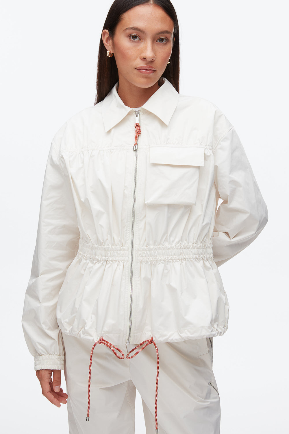 Ivory Ripstop Ruched Jacket | 3.1 Phillip Lim