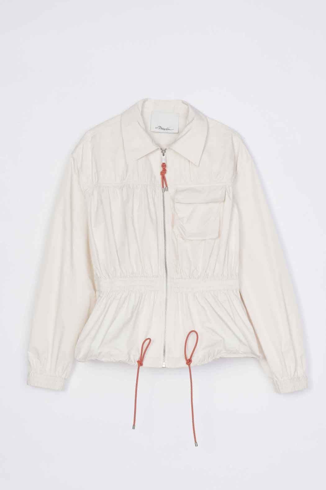 Ivory Ripstop Ruched Jacket | 3.1 Phillip Lim