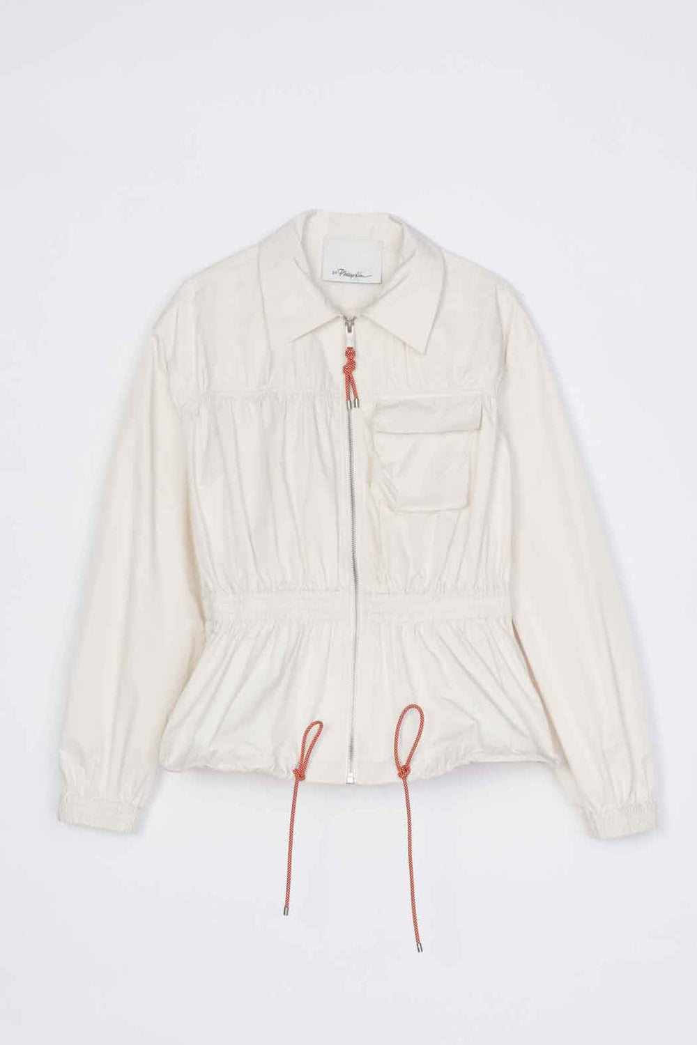 Ivory Ripstop Ruched Jacket | 3.1 Phillip Lim