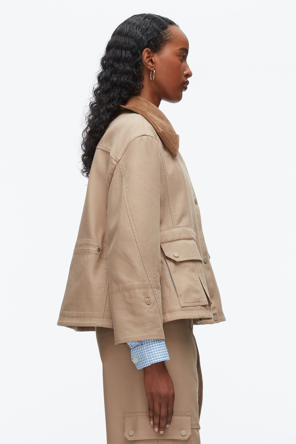 Praline Multi Cropped Flounce Barn Jacket | 3.1 Phillip Lim