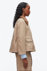 Praline Multi Cropped Flounce Barn Jacket | 3.1 Phillip Lim