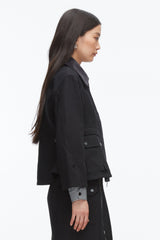 Black Multi Cropped Flounce Barn Jacket | 3.1 Phillip Lim