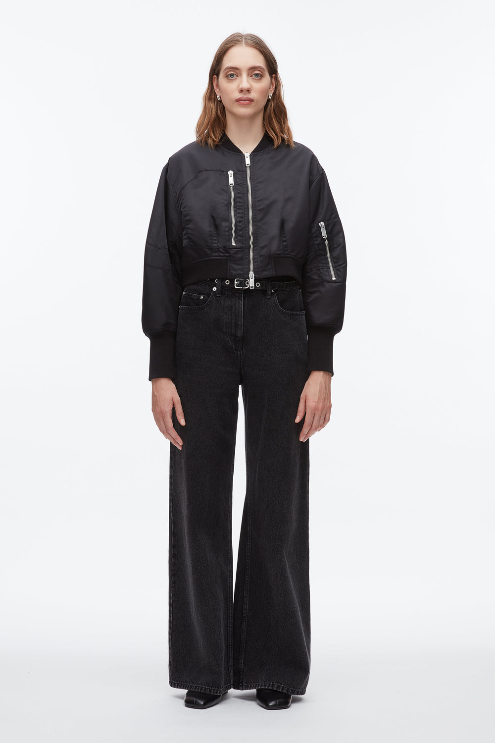 Black Cropped Flight Bomber | 3.1 Phillip Lim