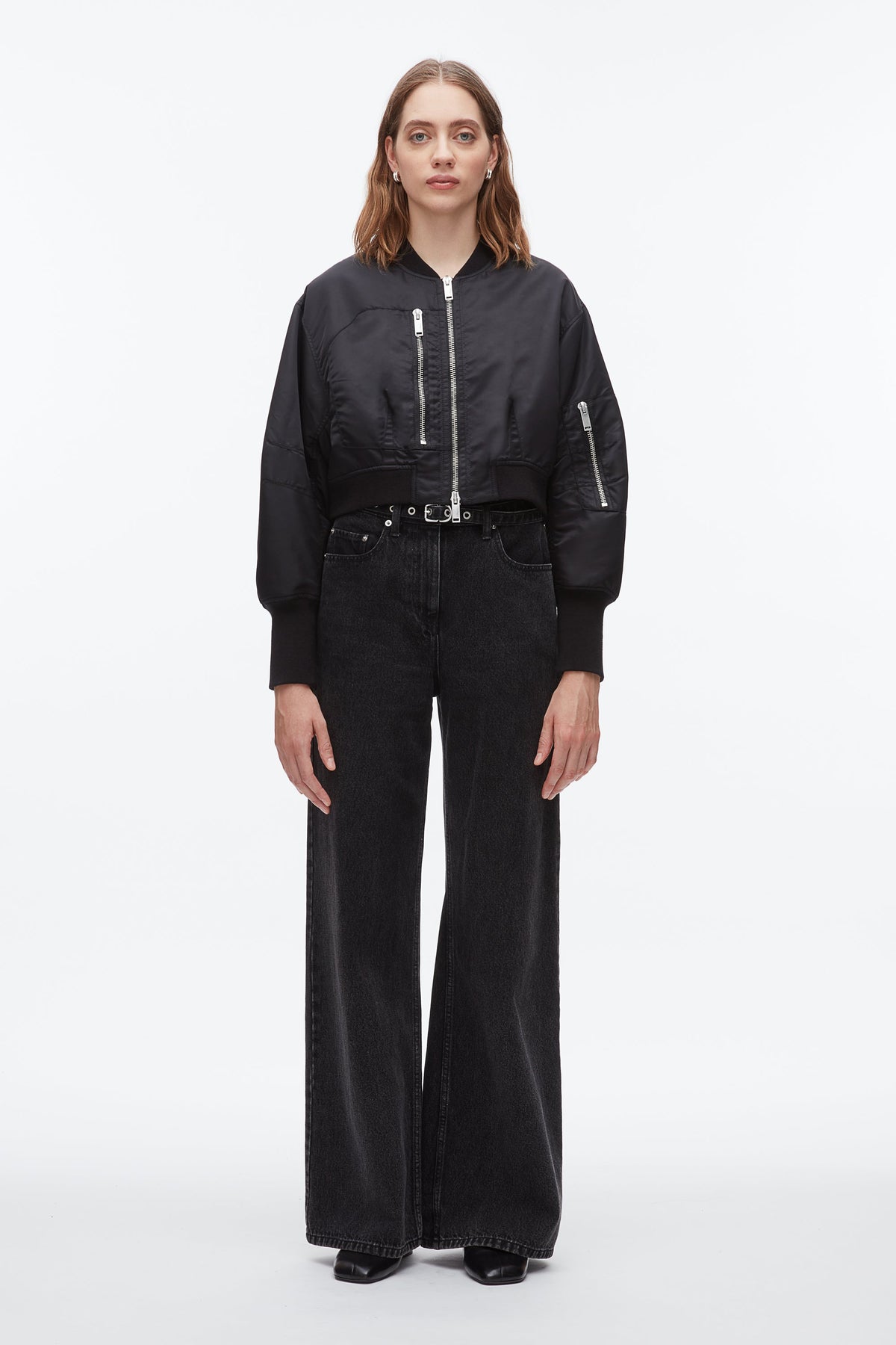 Black Cropped Flight Bomber | 3.1 Phillip Lim