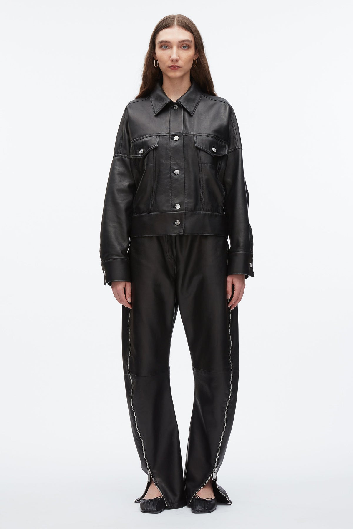 Black Leather Boxy Jacket | 3.1 Phillip Lim