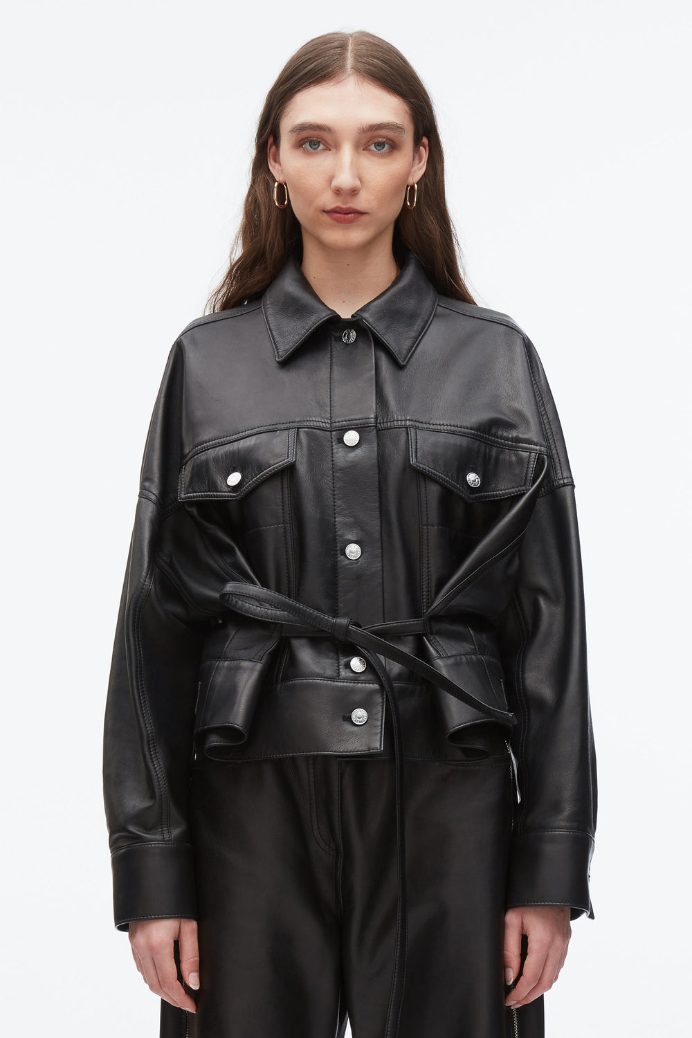 Black Leather Boxy Jacket | 3.1 Phillip Lim