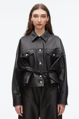 Black Leather Boxy Jacket | 3.1 Phillip Lim
