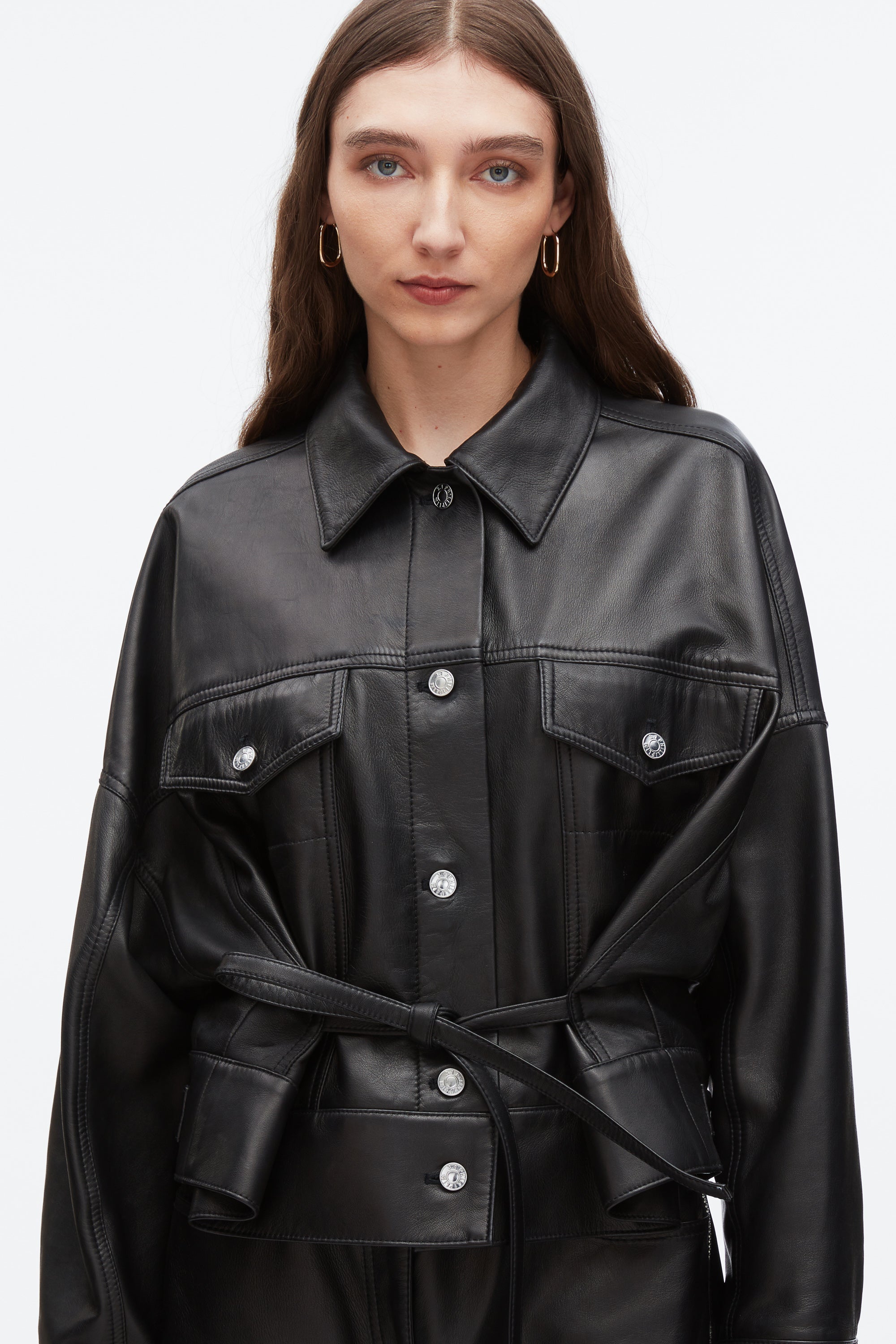 Black Leather Boxy Jacket | 3.1 Phillip Lim