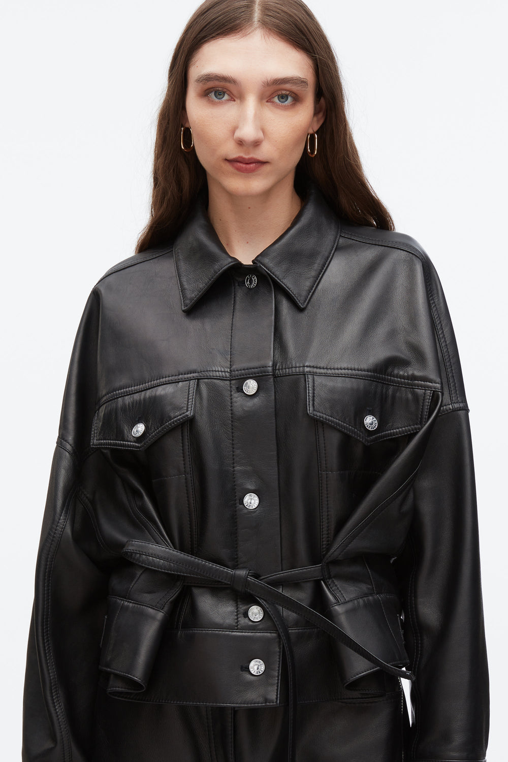 Black Leather Boxy Jacket | 3.1 Phillip Lim