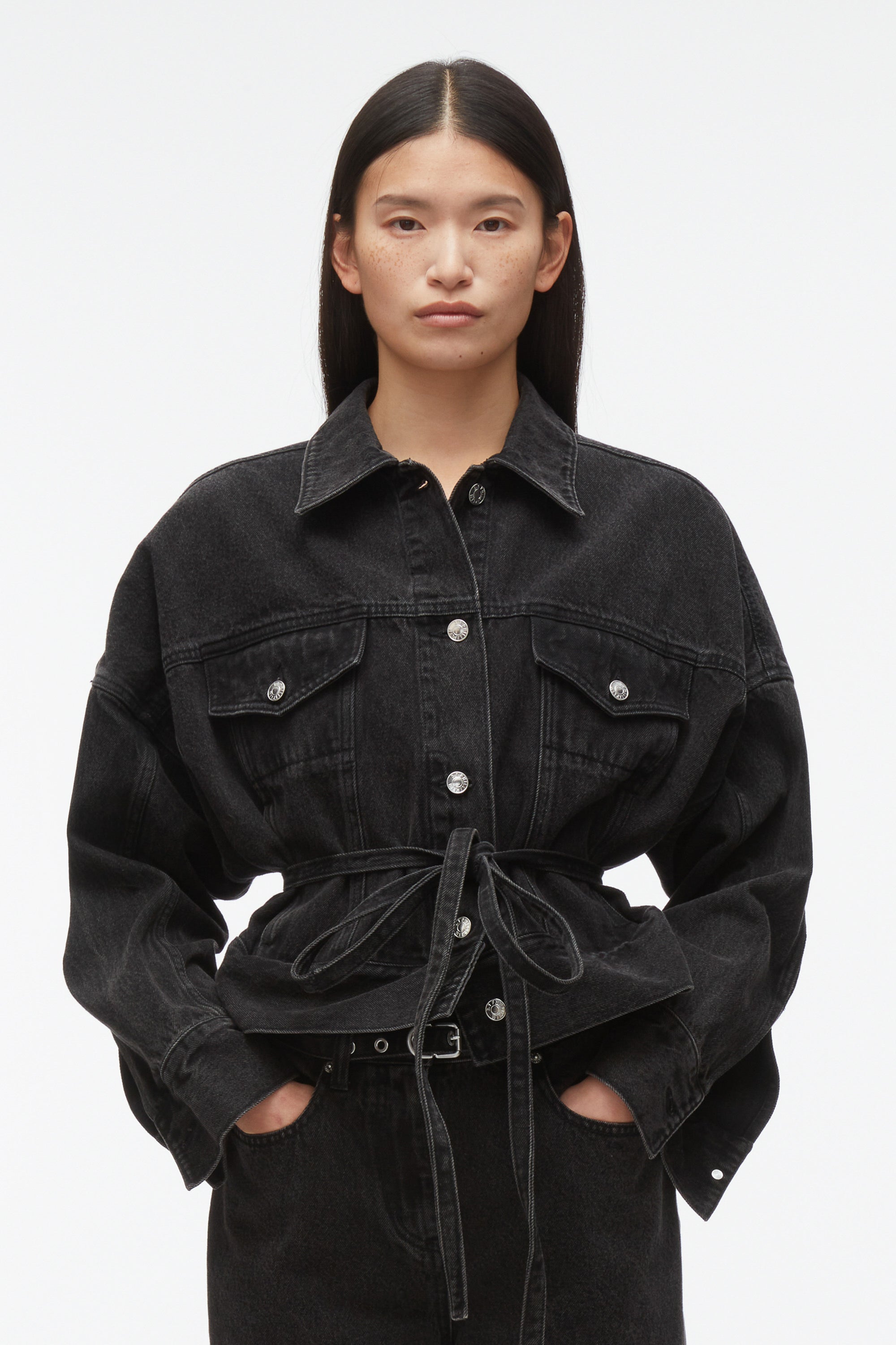 Washed Blk Black Denim Boxy Jacket | Phillip Lim Women’s Outerwear | 3.1 Phillip Lim