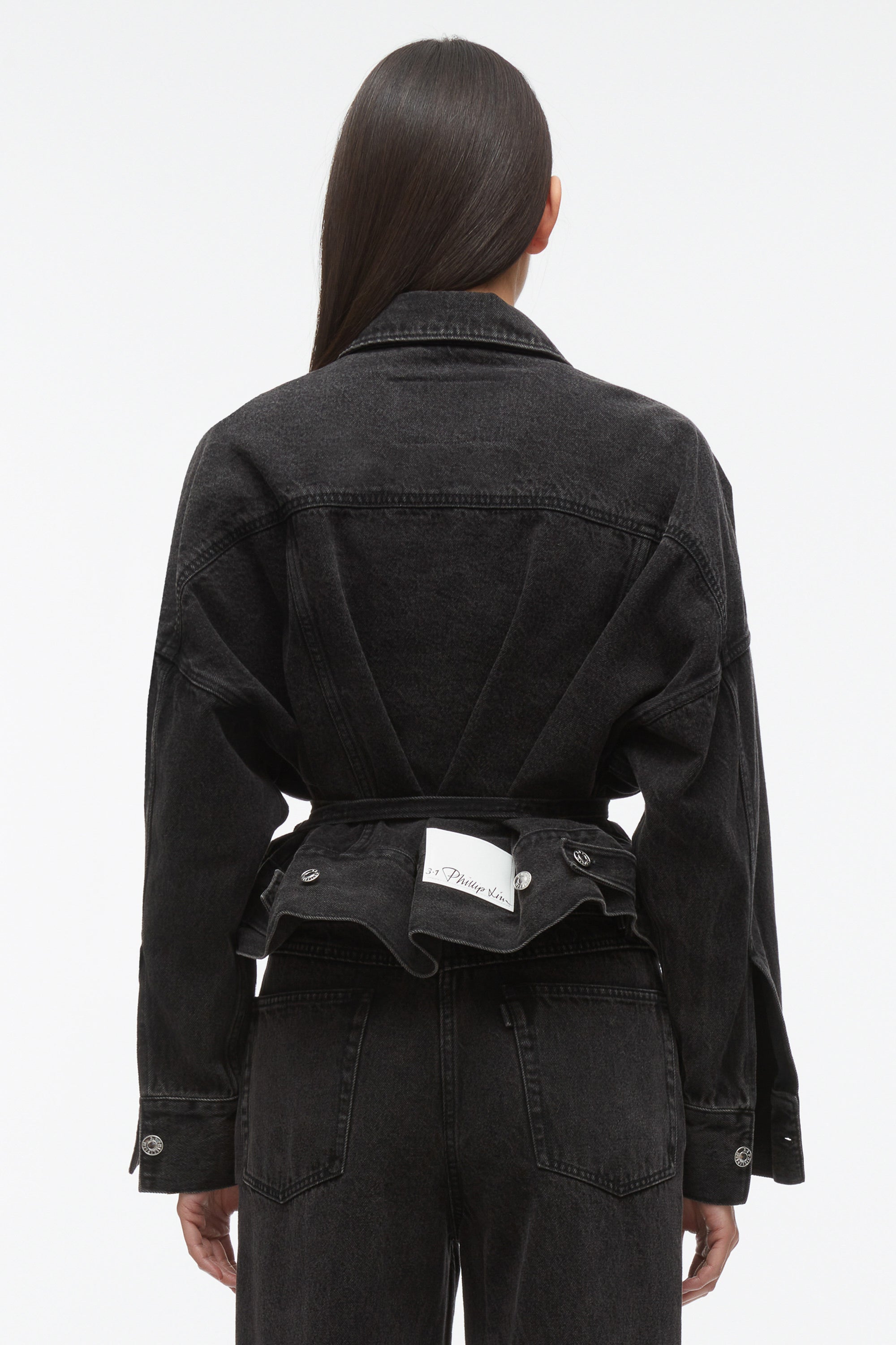 Washed Blk Black Denim Boxy Jacket | Phillip Lim Women’s Outerwear | 3.1 Phillip Lim