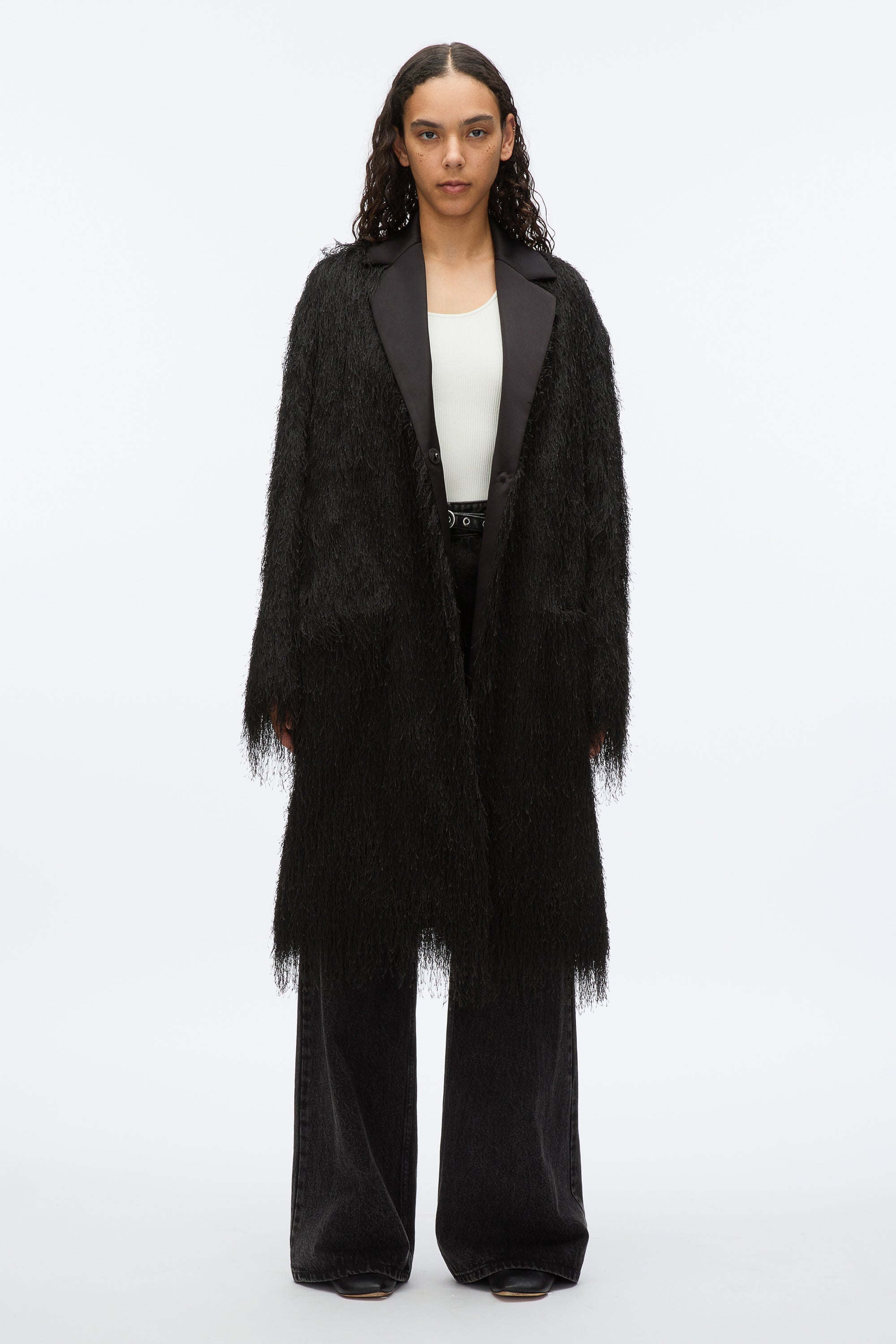 Black Fringe Tuxedo Coat | 3.1 Phillip Lim