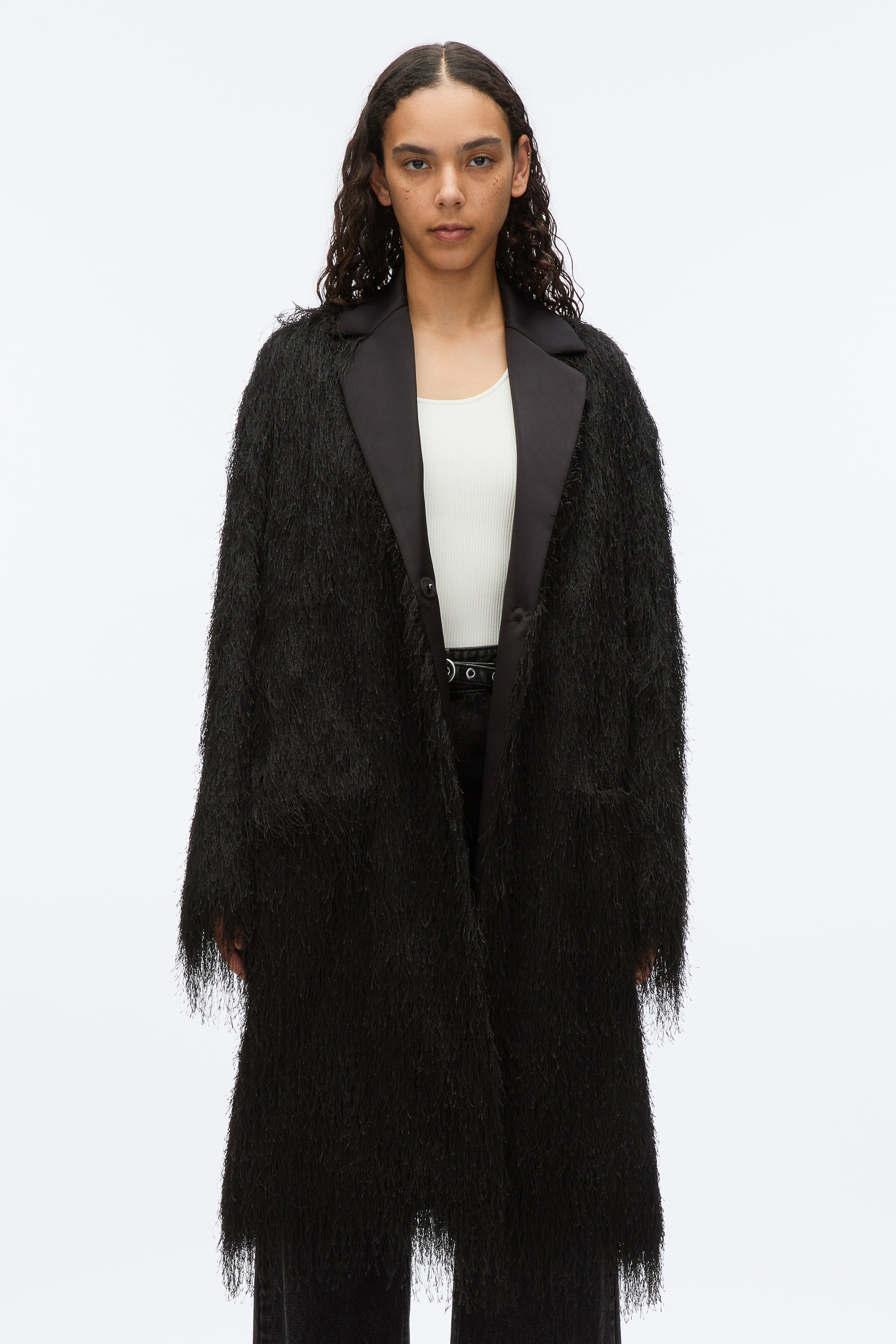Black Fringe Tuxedo Coat | 3.1 Phillip Lim