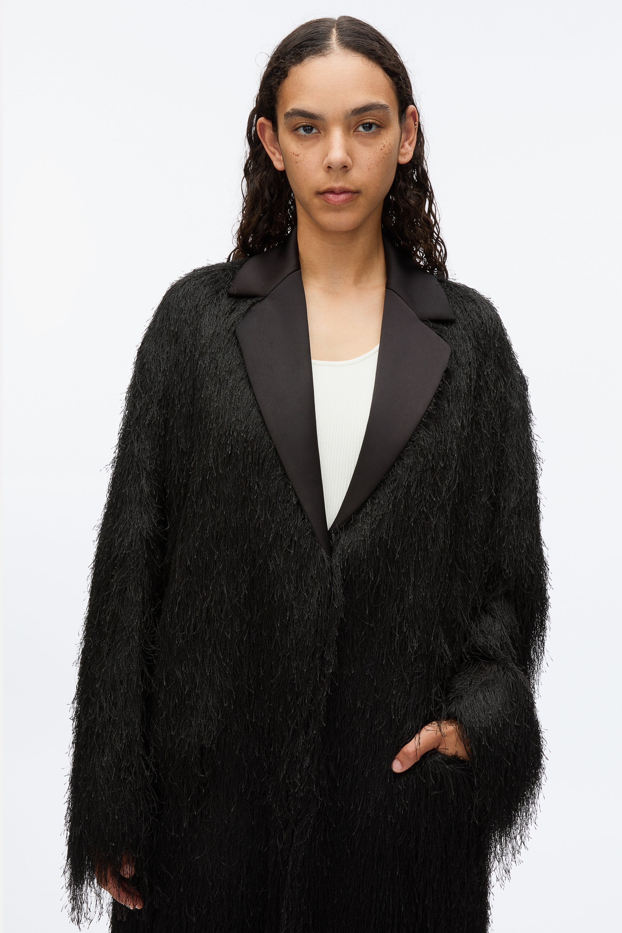 Black Fringe Tuxedo Coat | 3.1 Phillip Lim