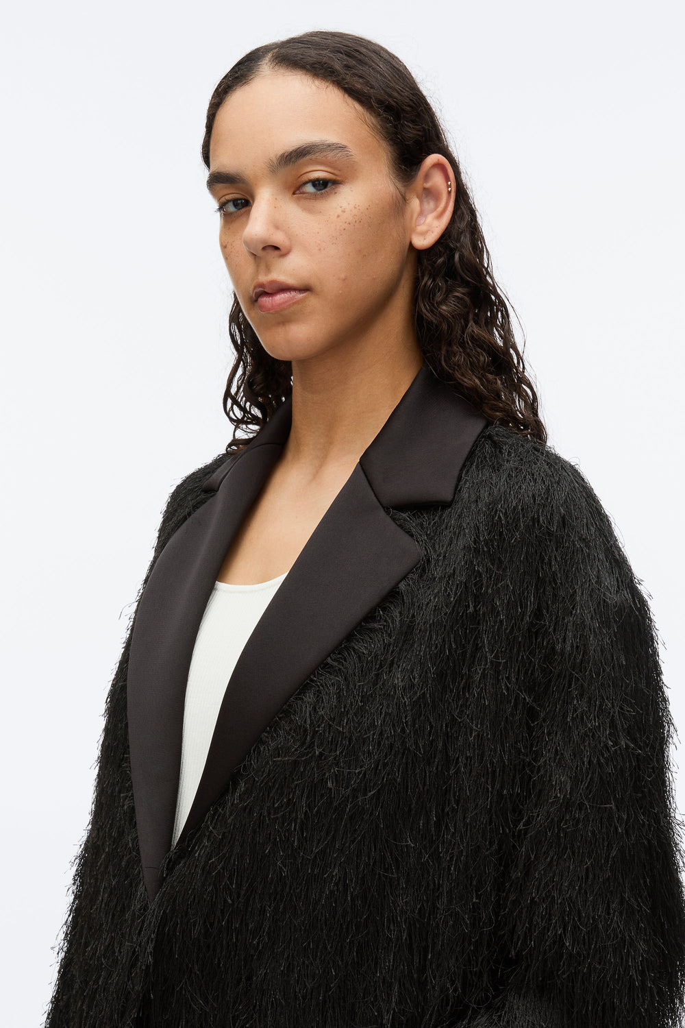 Black Fringe Tuxedo Coat | 3.1 Phillip Lim