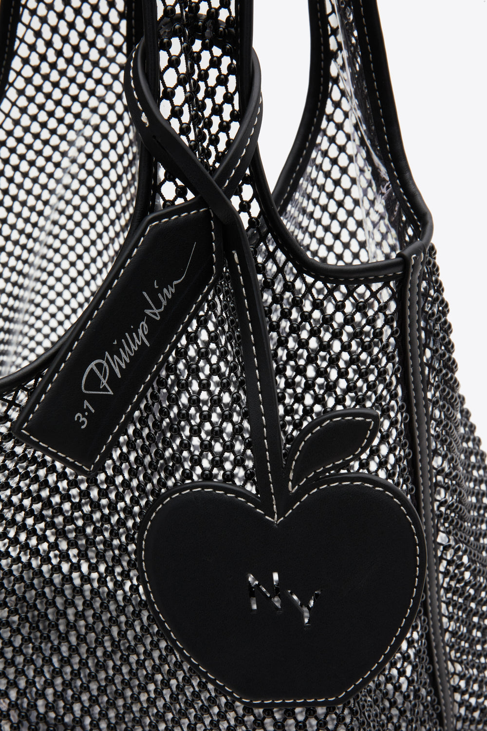 Black Embellished Mesh Market Tote | 3.1 Phillip Lim