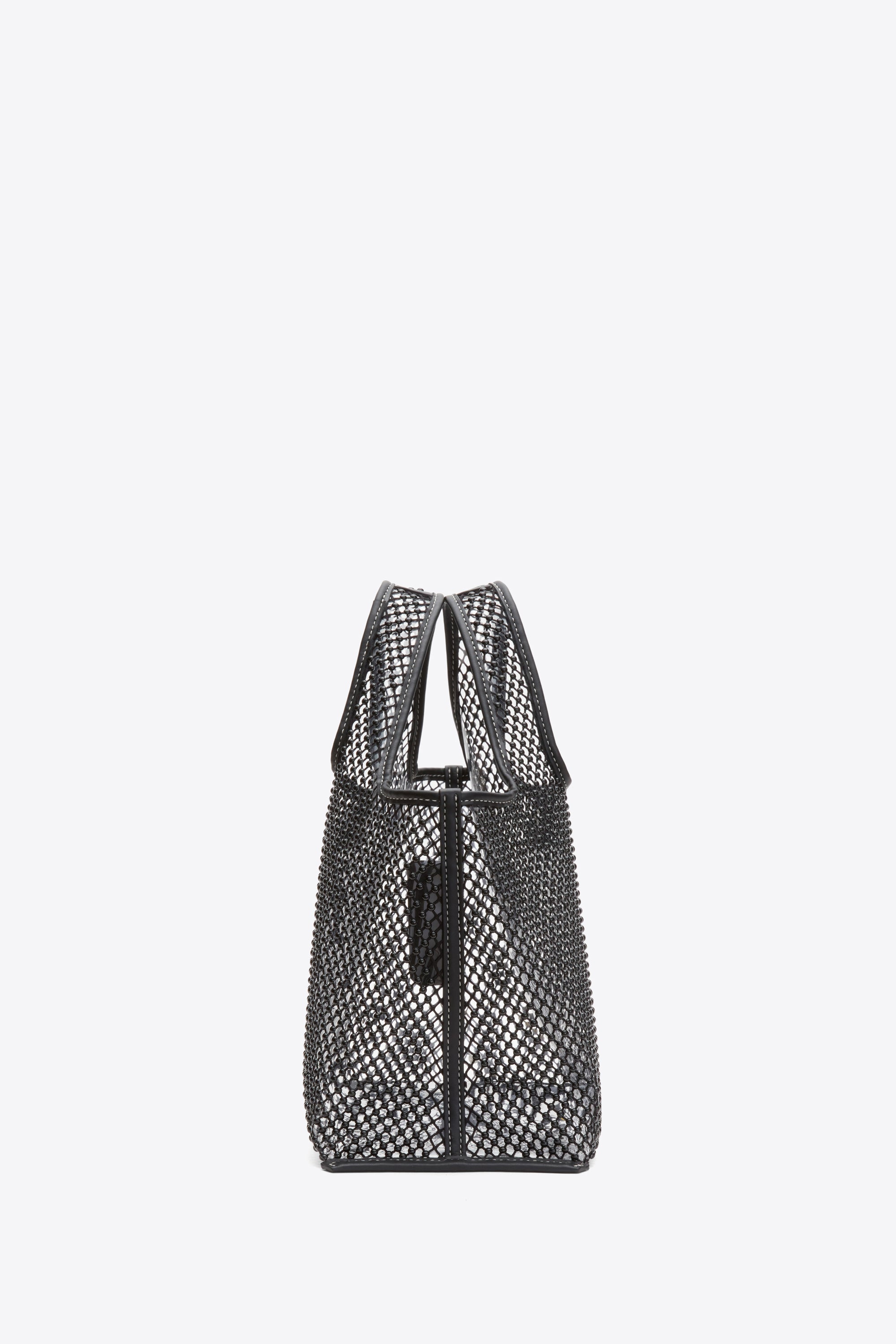 Black Embellished Mesh Mini Market Tote | 3.1 Phillip Lim