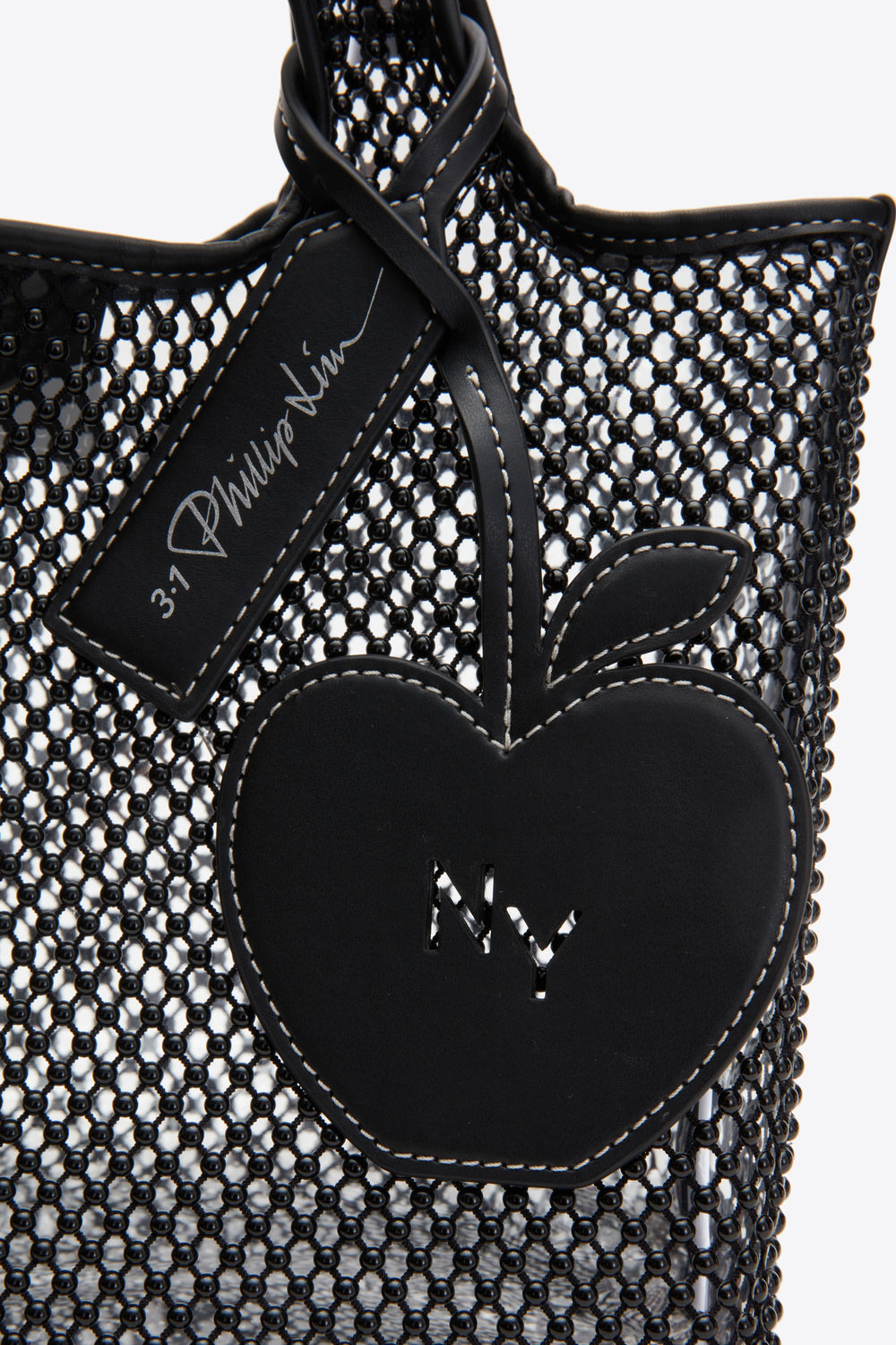 Black Embellished Mesh Mini Market Tote | 3.1 Phillip Lim