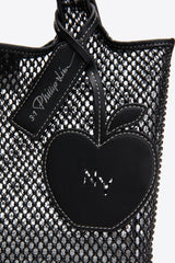 Black Embellished Mesh Mini Market Tote | 3.1 Phillip Lim