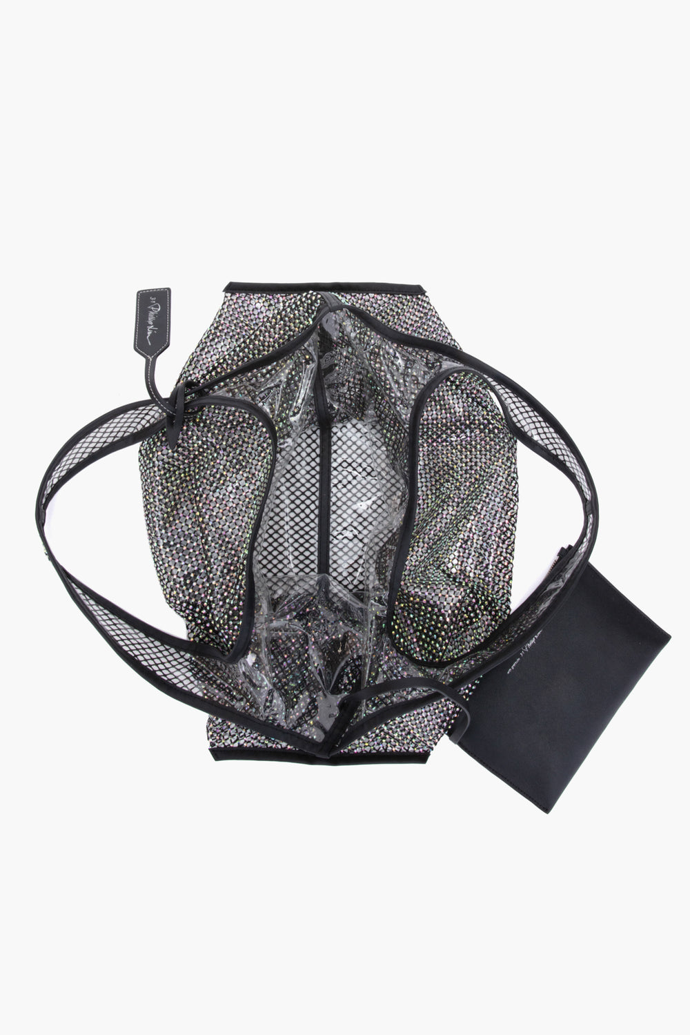 Black Crystal Embellished Mesh Market Tote | 3.1 Phillip Lim