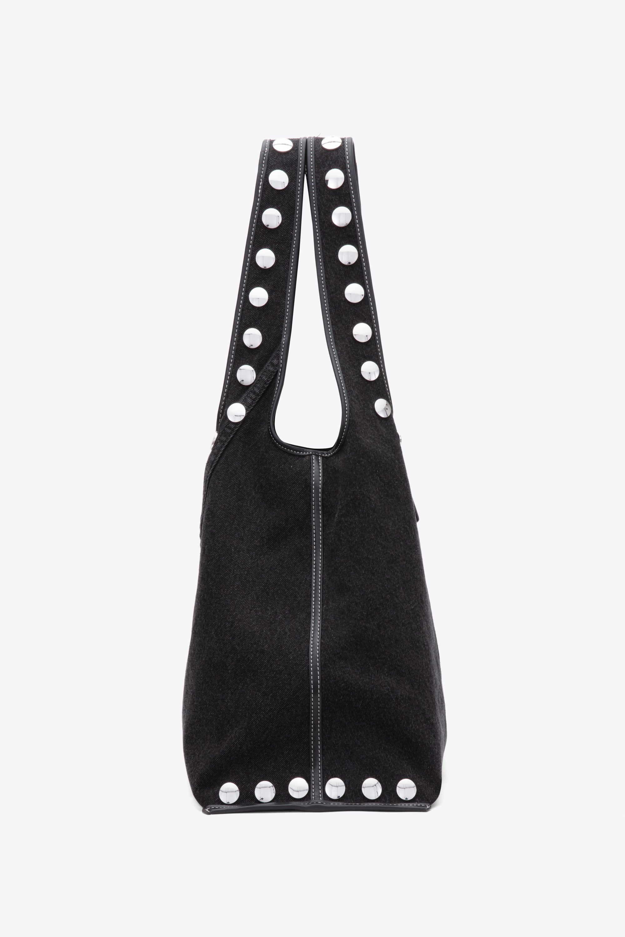 Washed Blk Denim Market Tote with Studs | 3.1 Phillip Lim