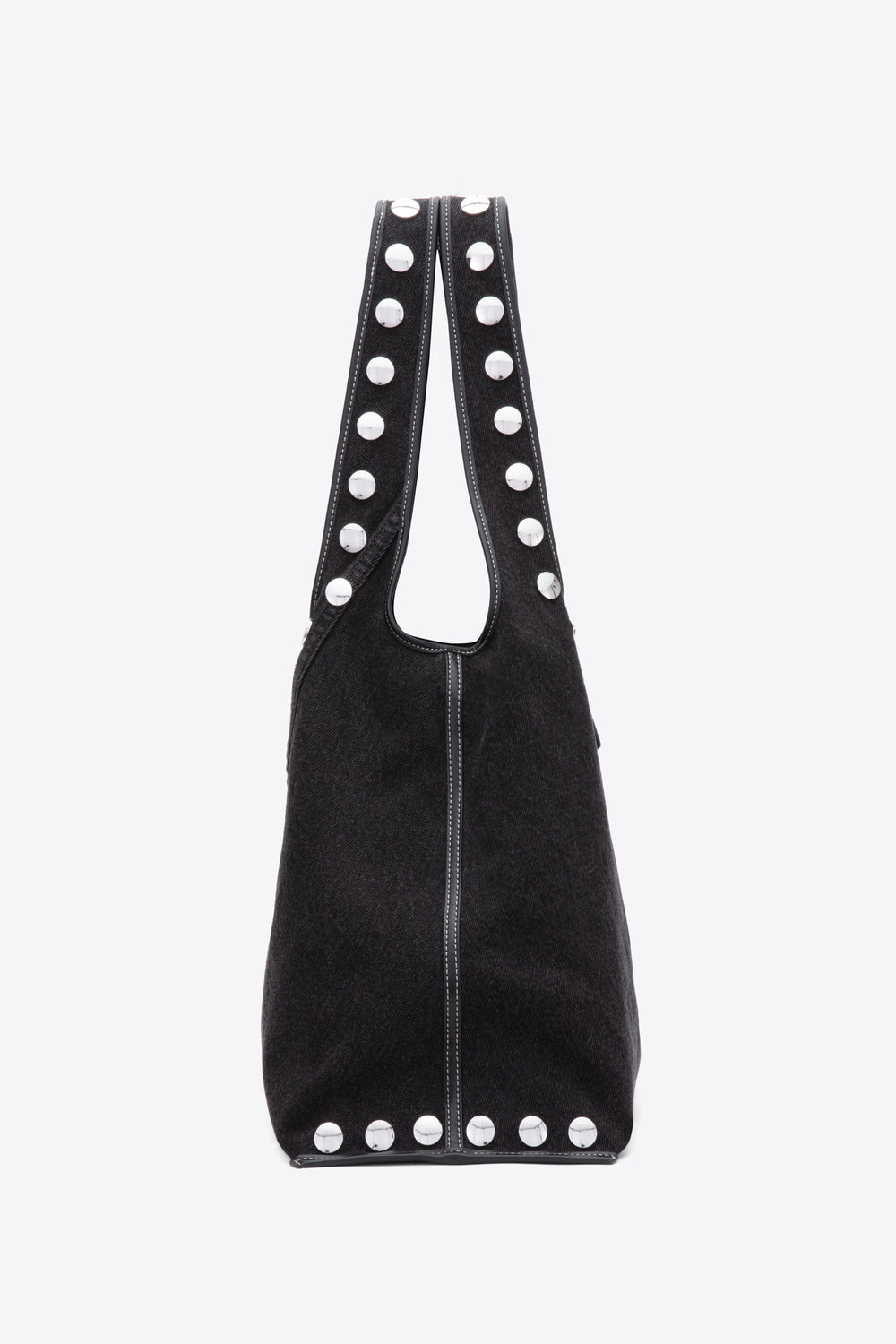 Washed Blk Denim Market Tote with Studs | 3.1 Phillip Lim