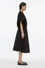 Black Short Sleeve French Terry Combo Dress | 3.1 Phillip Lim