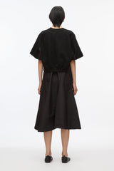 Black Short Sleeve French Terry Combo Dress | 3.1 Phillip Lim