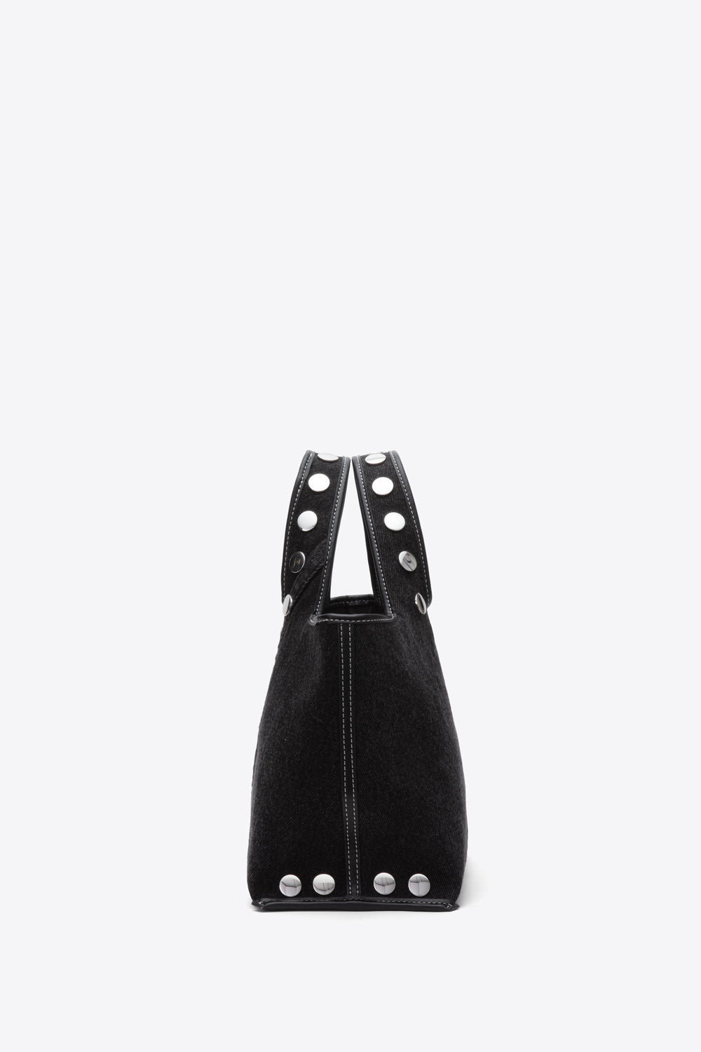 Washed Blk Denim Mini Market Tote with Studs | 3.1 Phillip Lim