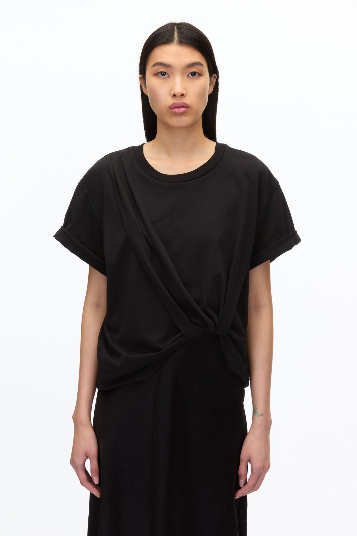 Black-White Multi Draped T-Shirt Slip Combo Dress | 3.1 Phillip Lim