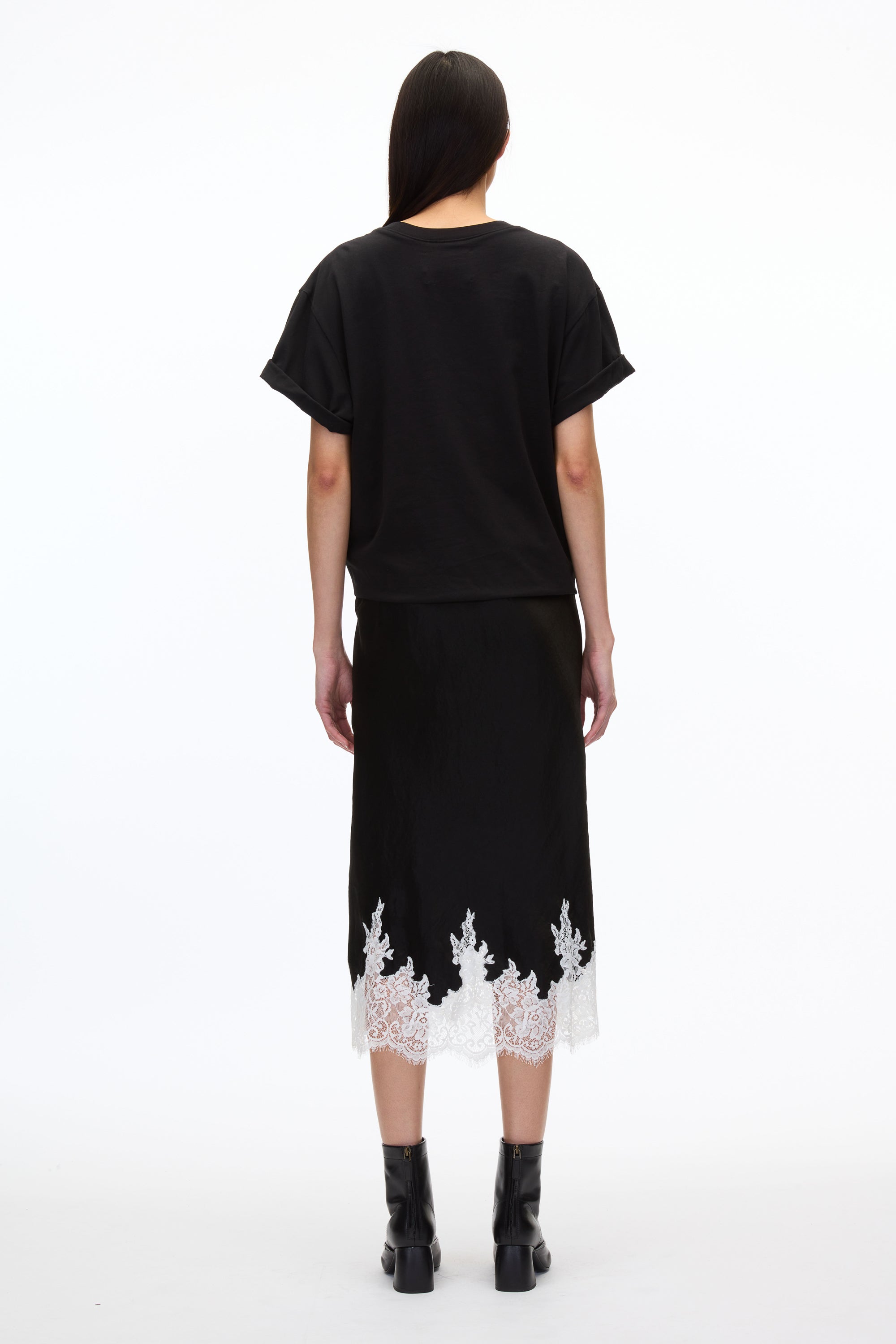 Black-White Multi Draped T-Shirt Slip Combo Dress | 3.1 Phillip Lim