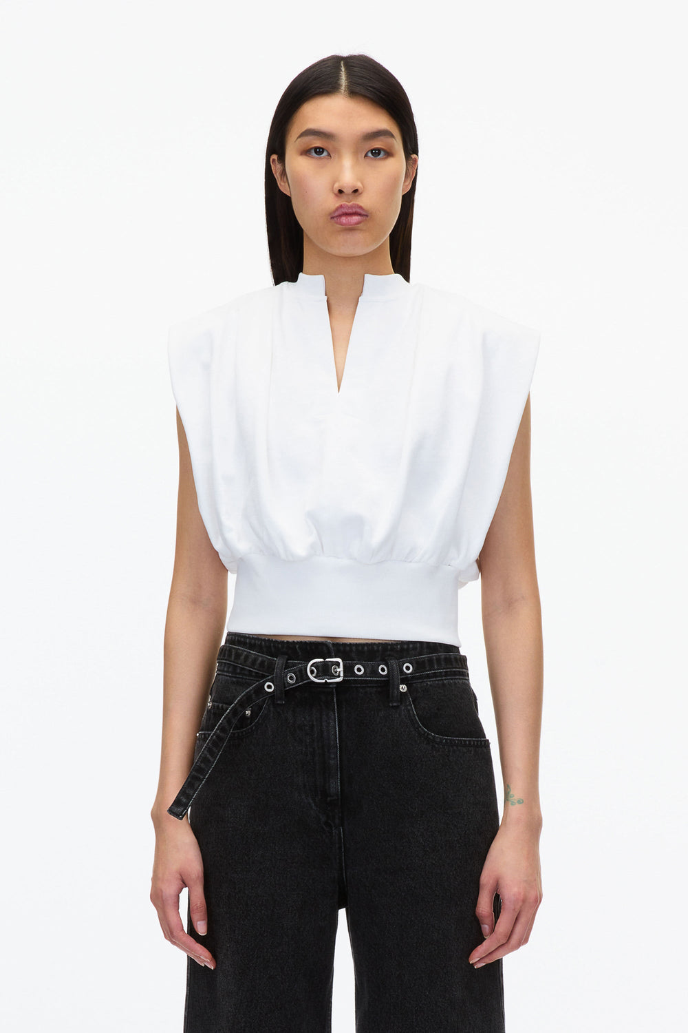 White Sleeveless French Terry Top | 3.1 Phillip Lim