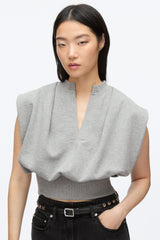 Grey Melange Sleeveless French Terry Top | 3.1 Phillip Lim