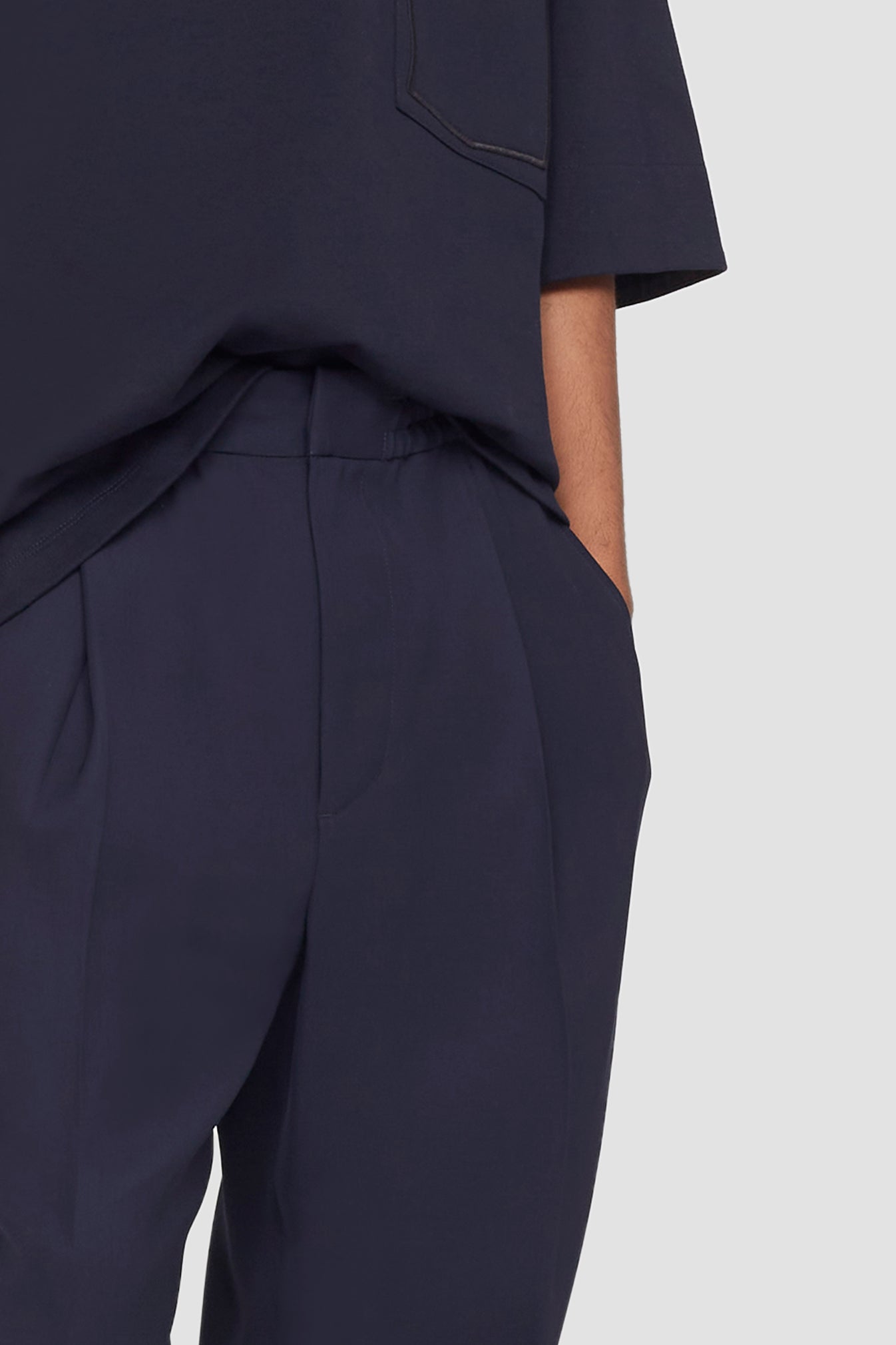 Navy Single Pleat Tapered Trousers | 3.1 Phillip Lim