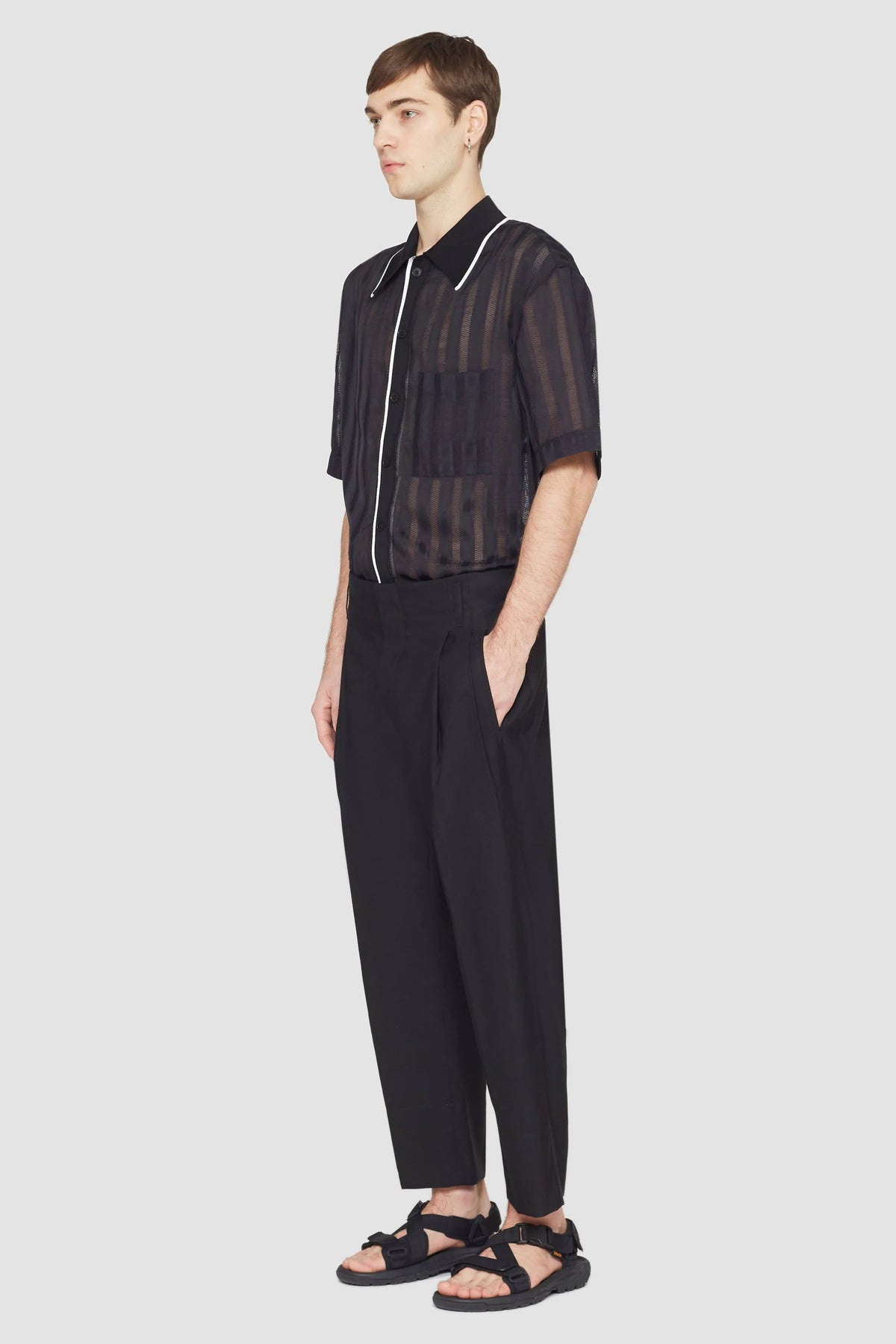 Black Double Pleat Tapered Trouser | 3.1 Phillip Lim