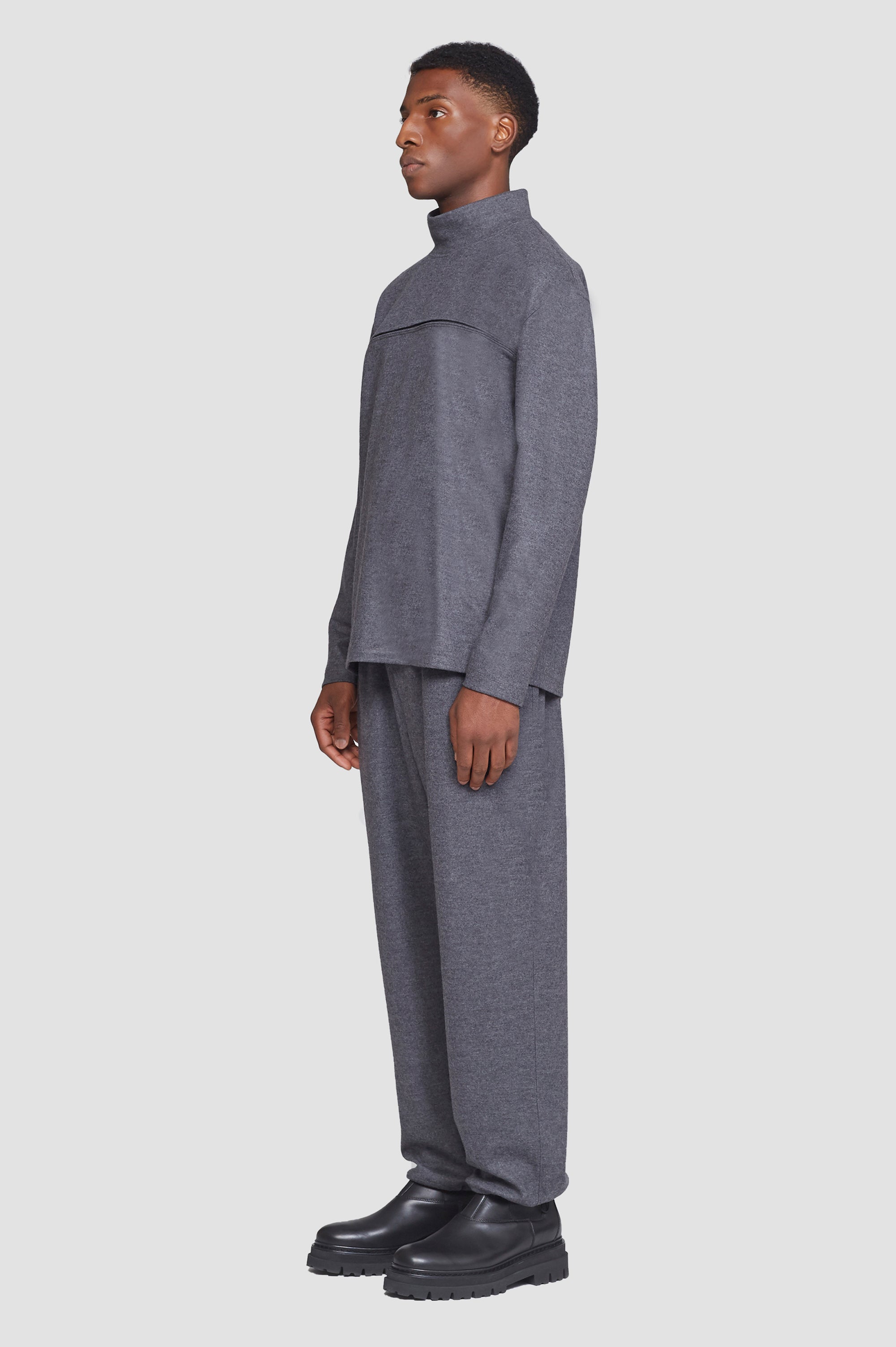 Dark Heather Grey Mock Neck Top | 3.1 Phillip Lim