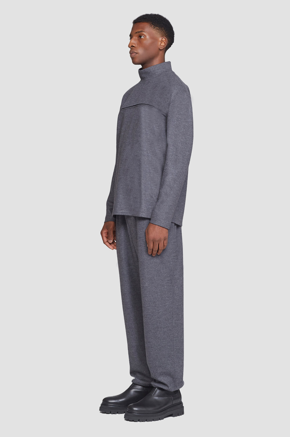 Dark Heather Grey Mock Neck Top | 3.1 Phillip Lim
