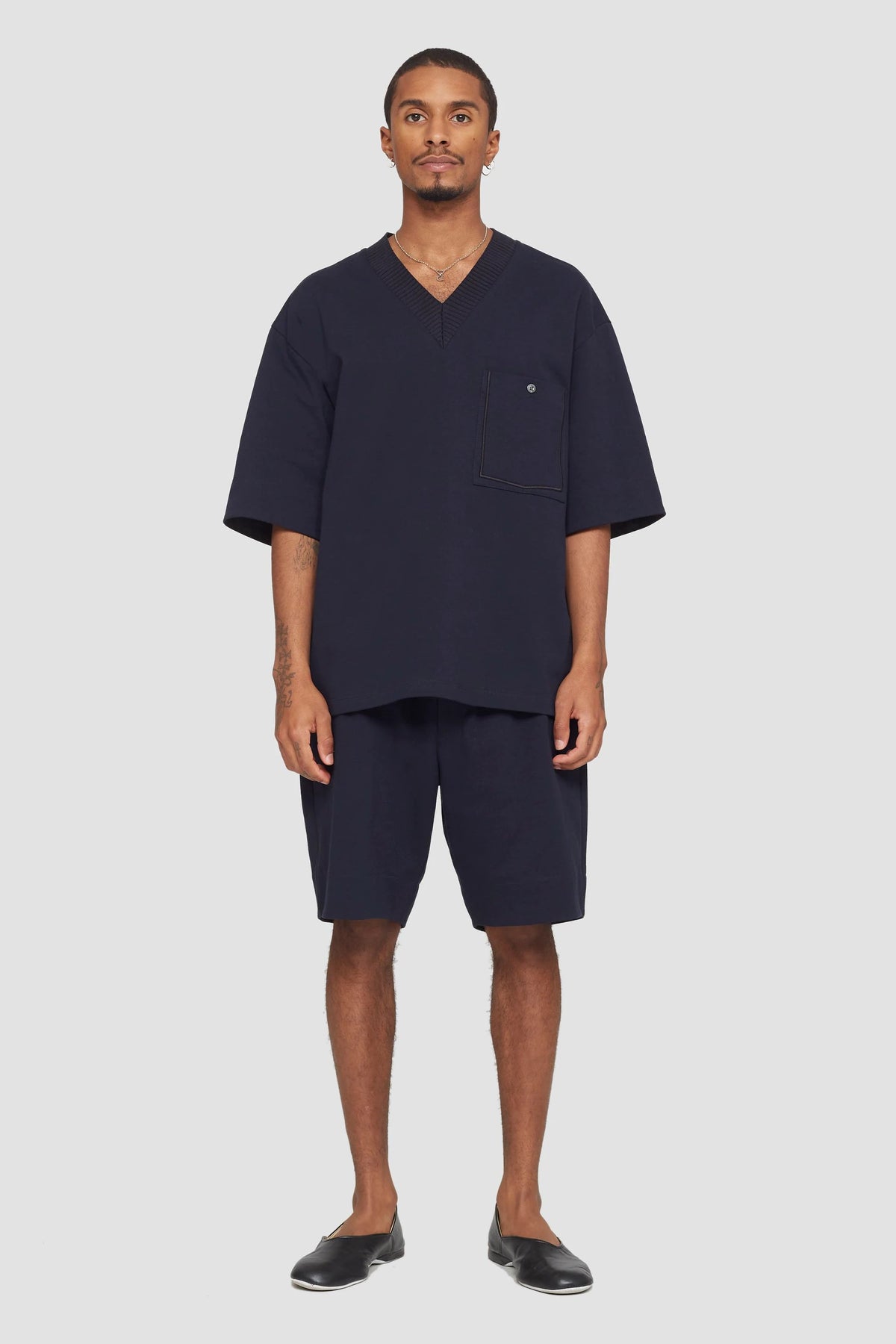 Midnight V-Neck Knit Shirt | 3.1 Phillip Lim