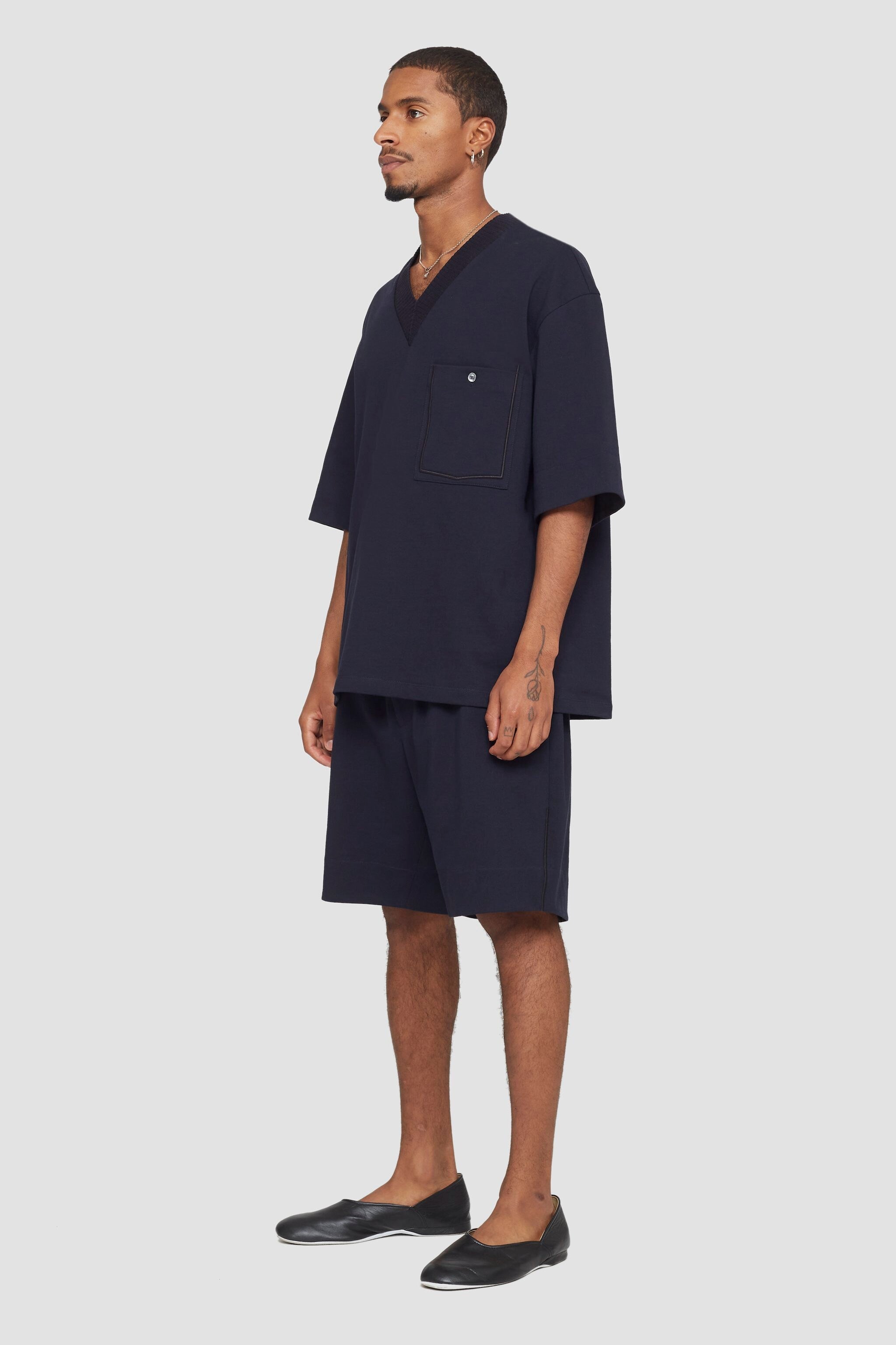 Midnight V-Neck Knit Shirt | 3.1 Phillip Lim