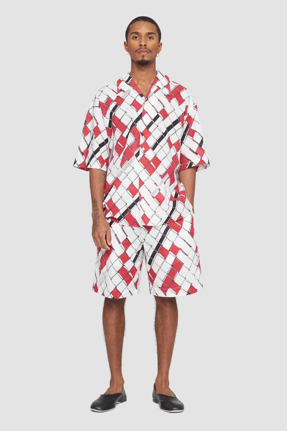 Red-Wht Multi Short Sleeve Shirt | 3.1 Phillip Lim