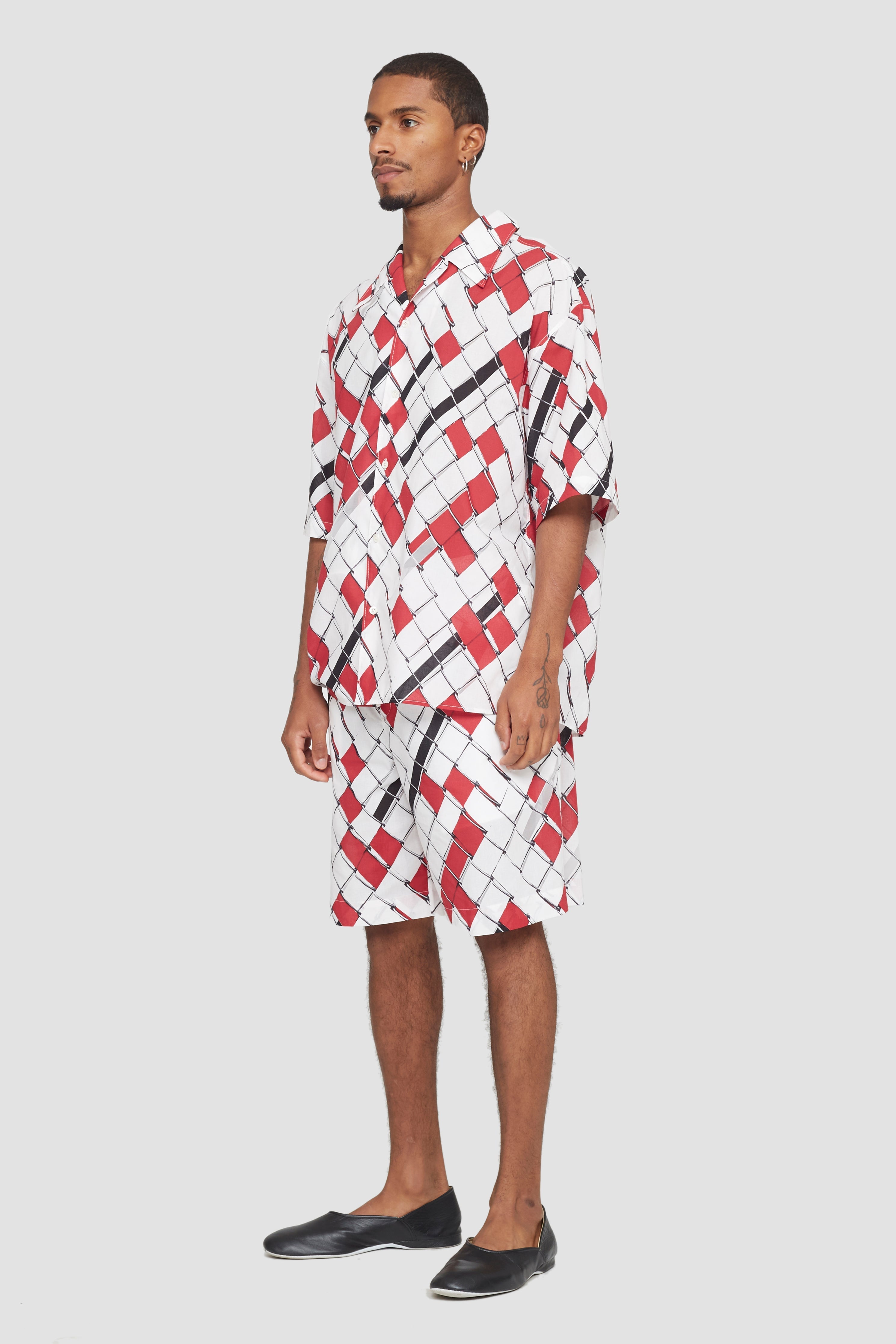 Red-Wht Multi Short Sleeve Shirt | 3.1 Phillip Lim