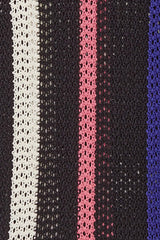 Blk Multi Short Sleeve Stripe Pointelle Polo Shirt | 3.1 Phillip Lim