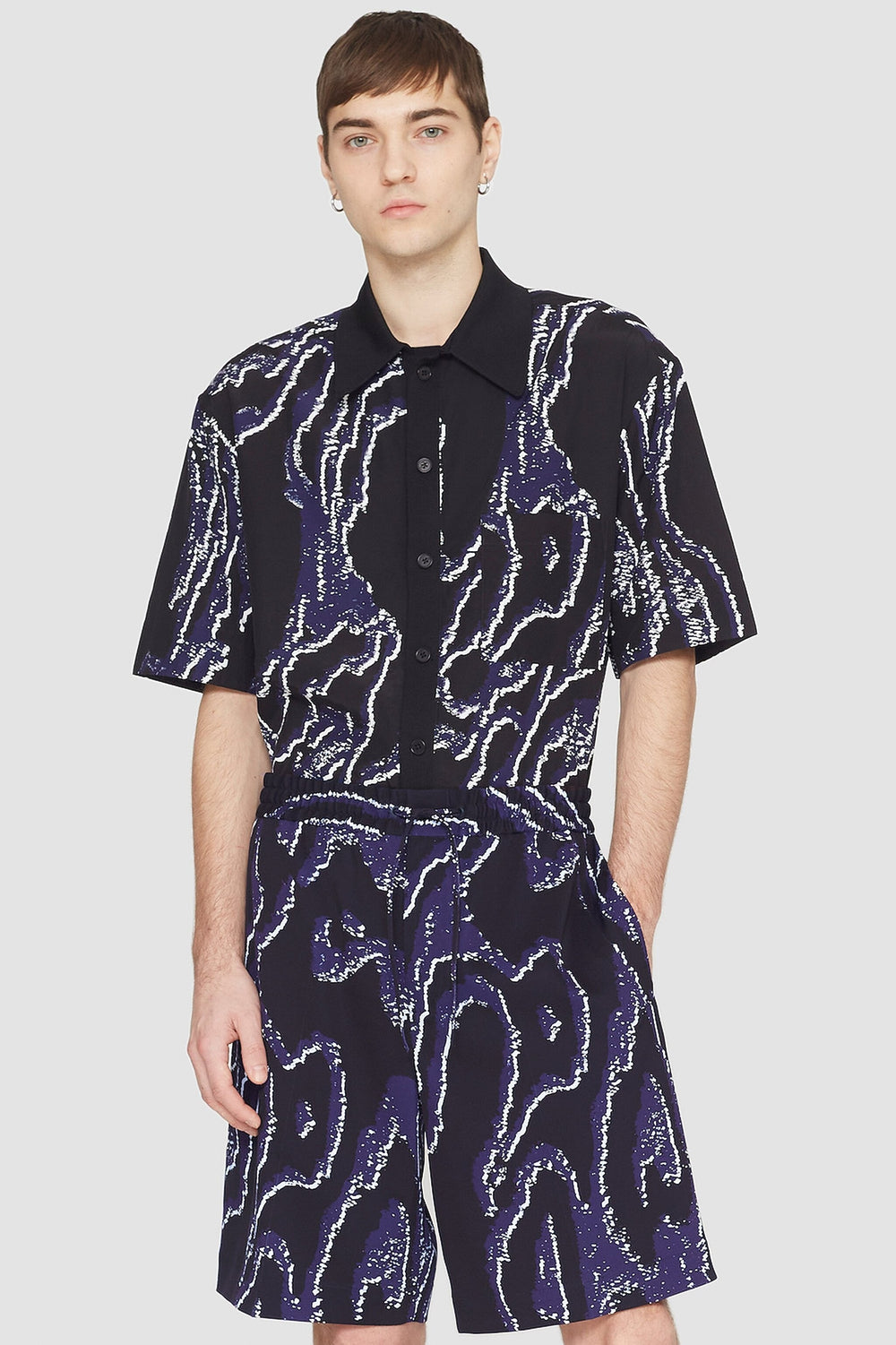 Midnight-White Printed Pull-On Short | 3.1 Phillip Lim
