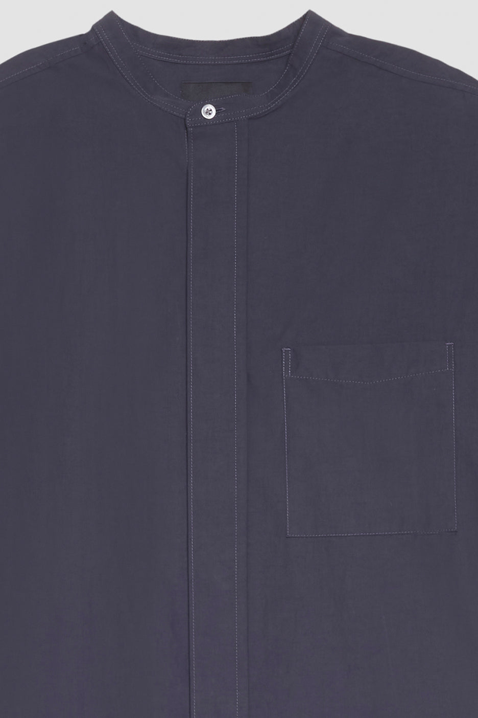 Faded Black Band-Collar Shirt | 3.1 Phillip Lim
