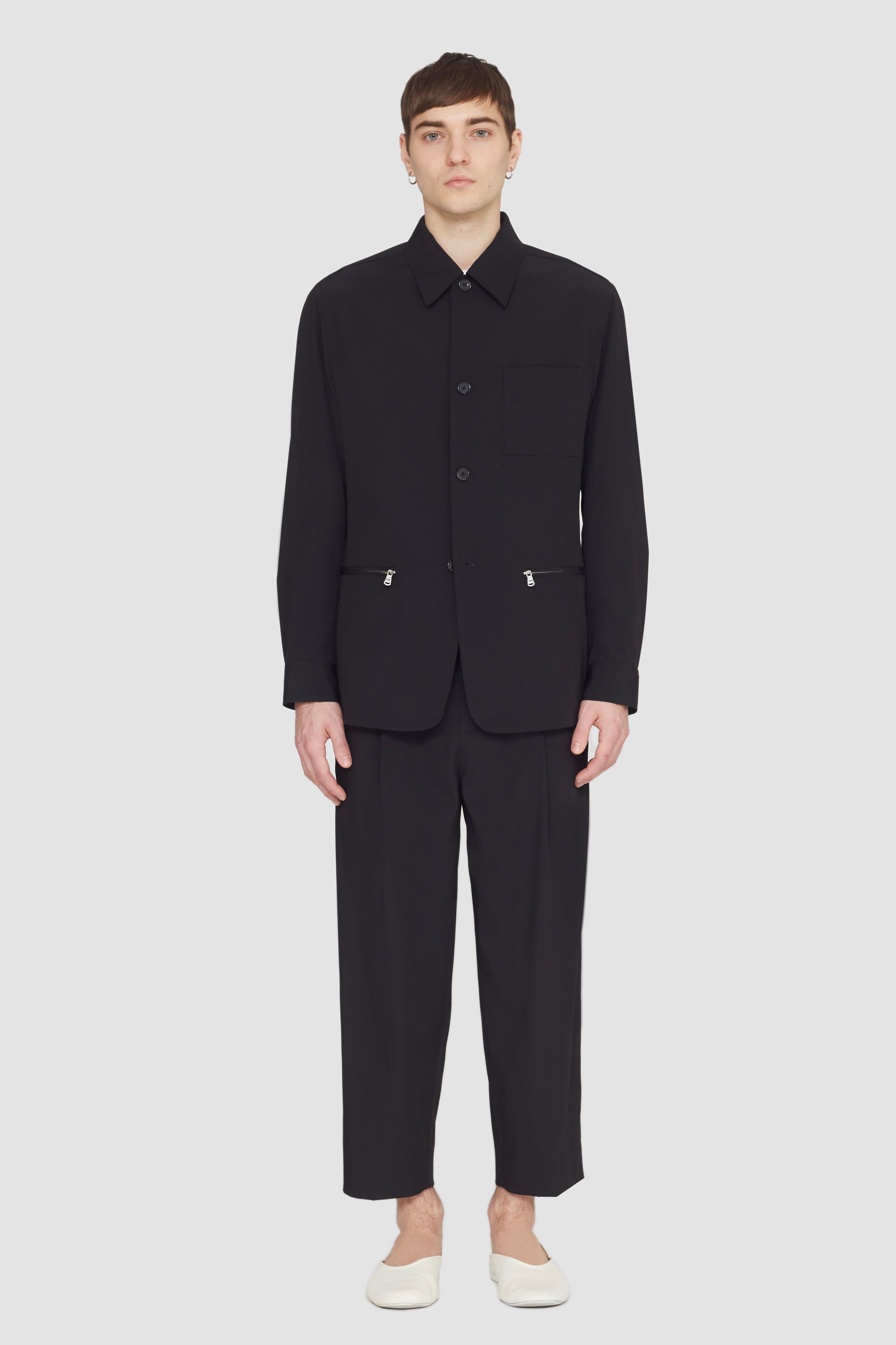 Black Wool Blend Coach Jacket | 3.1 Phillip Lim