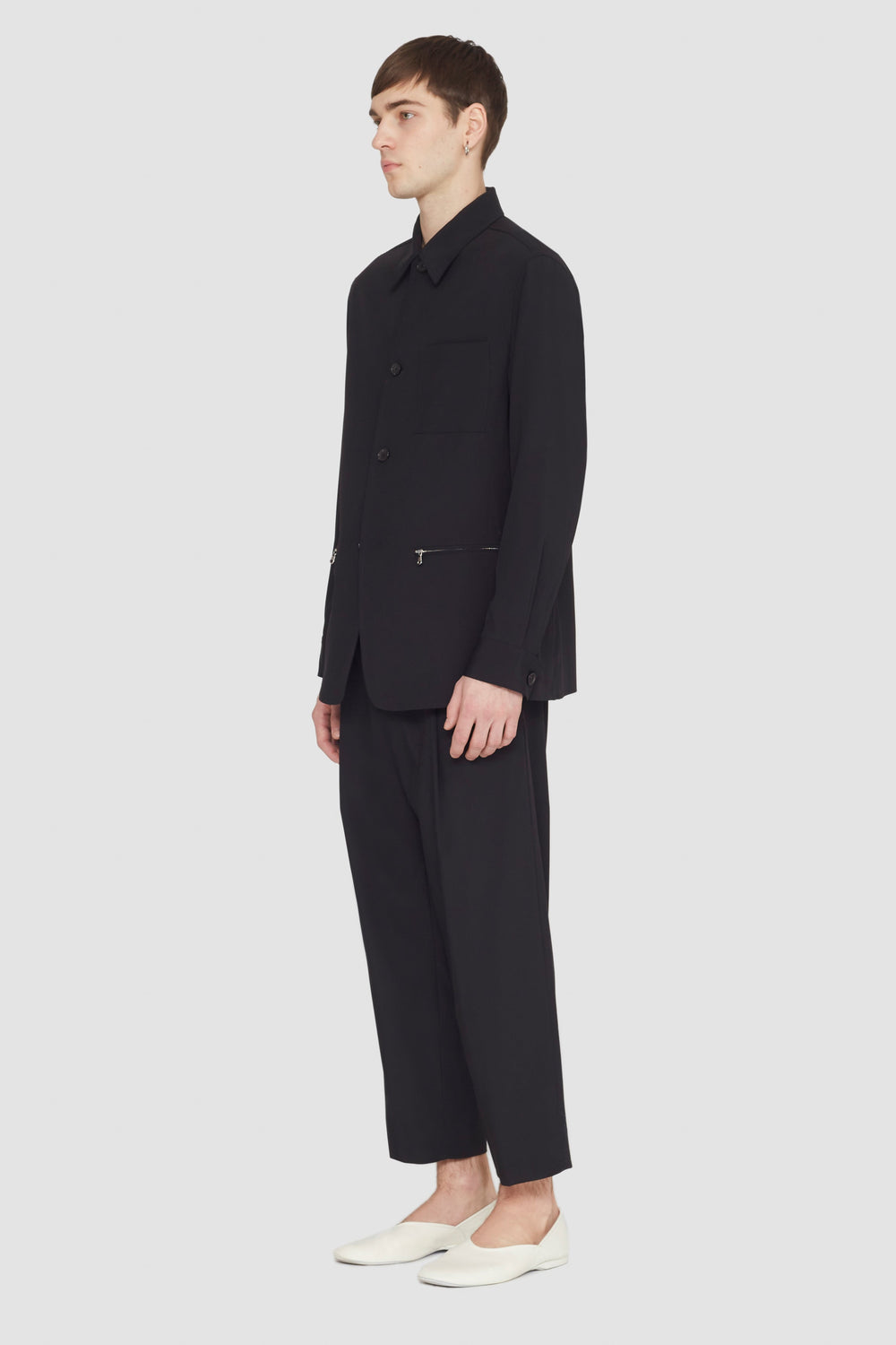 Black Wool Blend Coach Jacket | 3.1 Phillip Lim