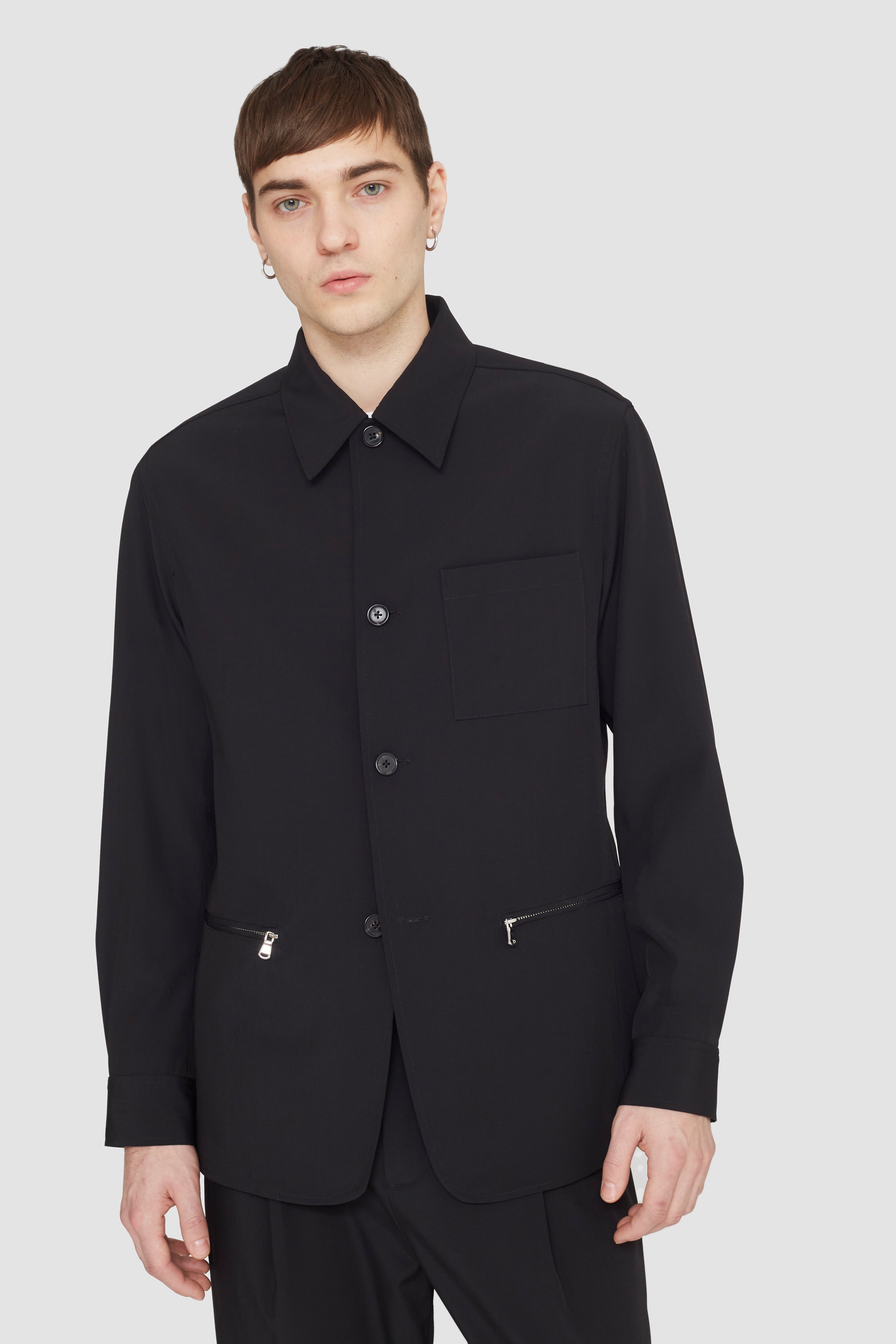 Black Wool Blend Coach Jacket | 3.1 Phillip Lim