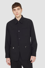 Black Wool Blend Coach Jacket | 3.1 Phillip Lim