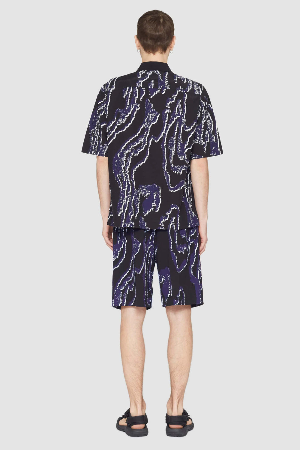 Midnight-White Short Sleeve Printed Bowling Shirt | 3.1 Phillip Lim