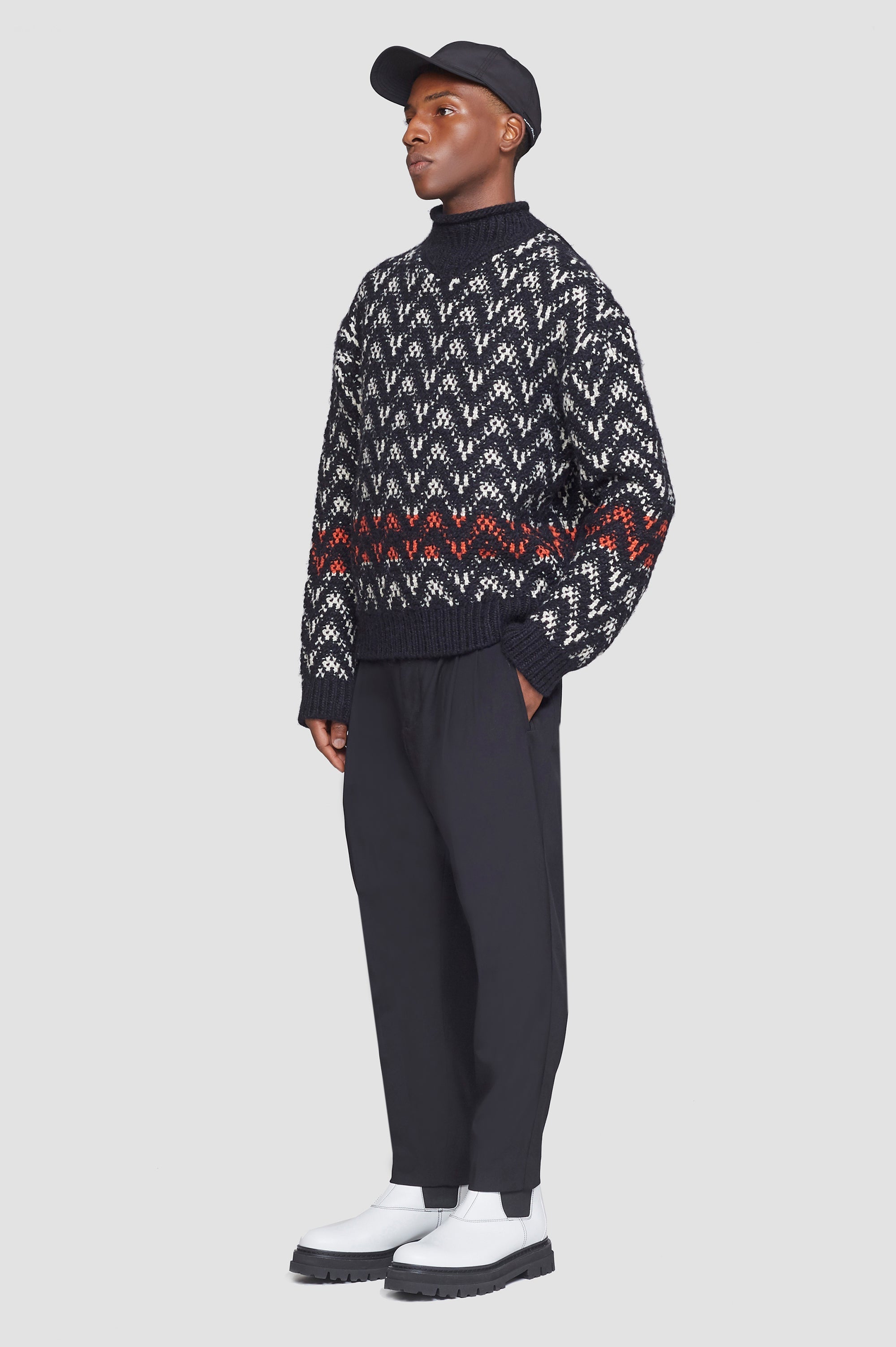 Cream Multi Chevron Jacquard Pullover | 3.1 Phillip Lim